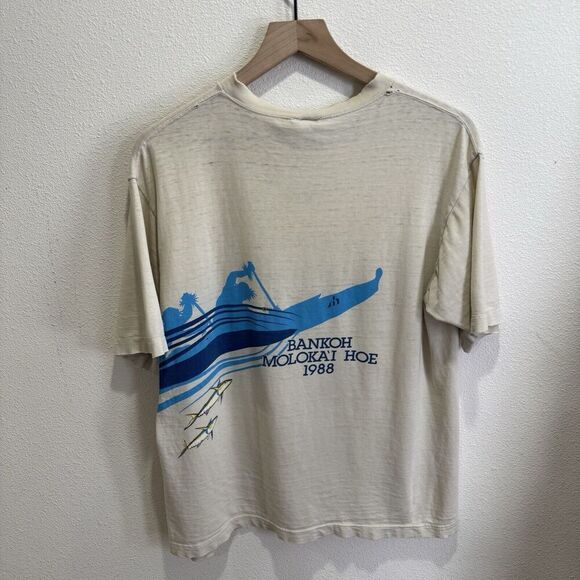 Vtg Crazy Shirts Hawaii Shirt Mens Large Bankoh Molokai 1988 Single Stitch USA - Picture 7 of 16